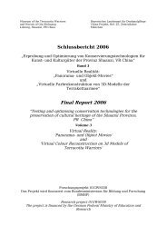 Final Report 2006 - Lehrstuhl für Restaurierung, Kunsttechnologie ...