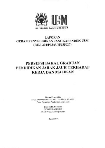 KERJA DAN MAJIKAN - ePrints@USM