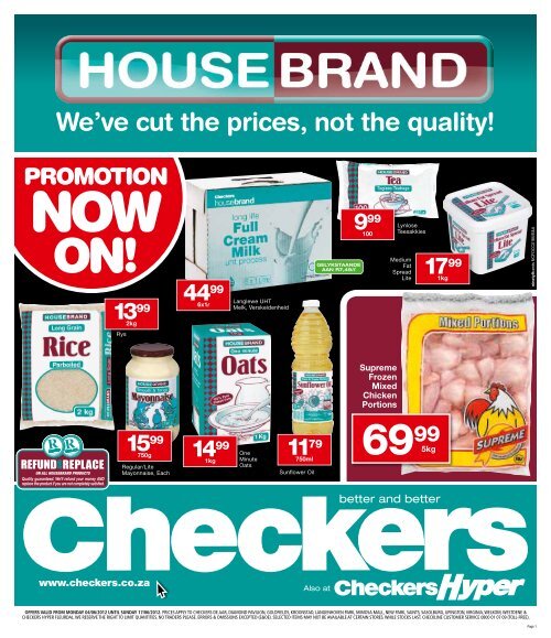 Checkers prices deals