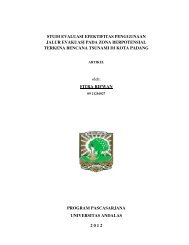 STUDI EVALUASI EFEKTIFITAS PENGGUNAAN JALUR EVAKUASI ...