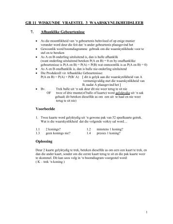 GR 11 WISKUNDE VRAESTEL 3 ... - AdMaths