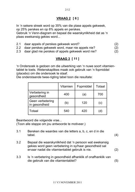 GR. 11 WISKUNDE DERDE VRAESTEL NOVEMBER ... - AdMaths