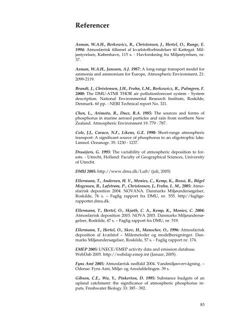 Atmosfærisk deposition, driftsrapport for luft- forurening i 2004