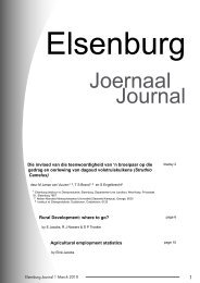 Joernaal Journal - Department of Agriculture: Western Cape