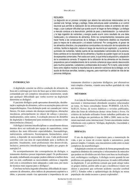 Artigo - Sociedade Brasileira de Nutrição Parenteral e Enteral