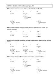 CHEMIE : Stoichiometrie oefeningen pag. 79