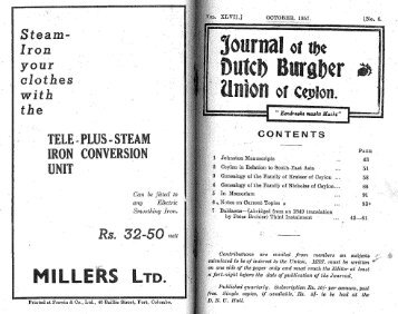 Part 4 - Dutch Burgher Union of Ceylon