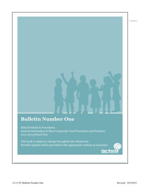 Bulletin One 2012 2013 Final.pdf - Fort Worth ISD