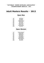2013 State Championships Results - Tenpin Bowling Australia