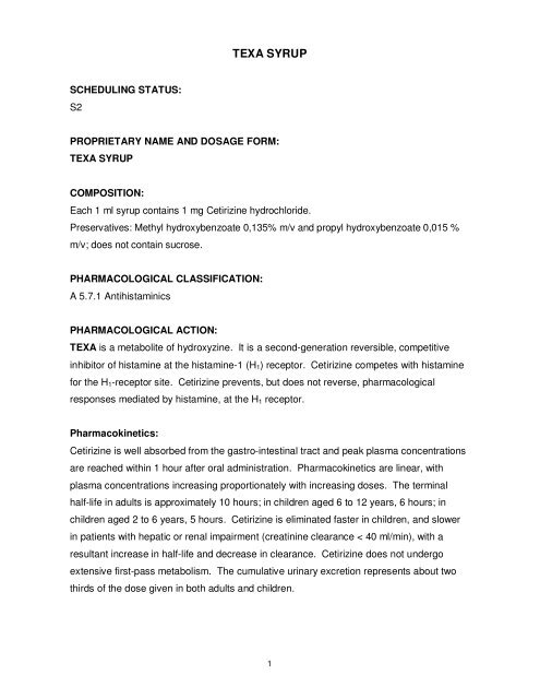 Texa syrup Feb 2008 - Pharma Dynamics