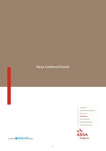 Absa Geldmarkfonds - Absa Investments