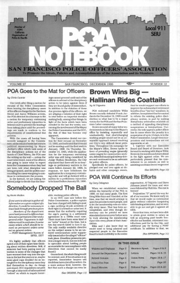 December 1995 - San Francisco Police Officers Association