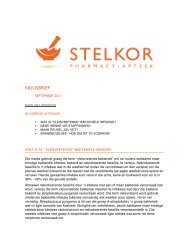 NUUSBRIEF - stelkor pharmacy