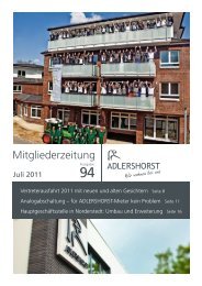 Nr. 94, Juli 2011 - Adlershorst Baugenossenschaft eG