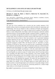 Development and Using of SoilClim Software - Mendelova ...