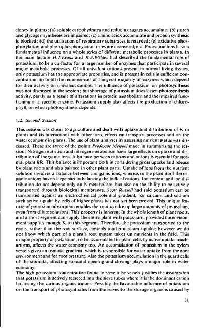 Potassium Research and Agricultural Production - The International ...