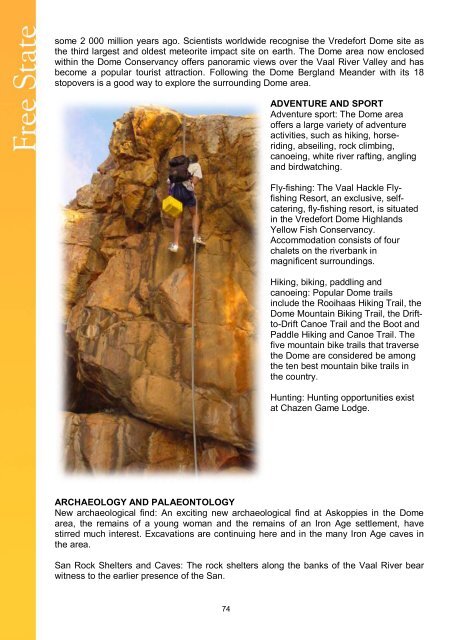 Free State provincial article - South African Vacations