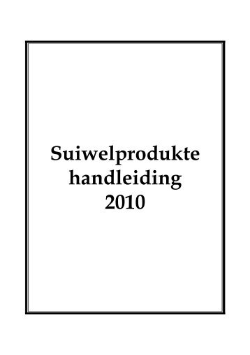 Suiwelprodukte handleiding 2010 - Cape Boerperd