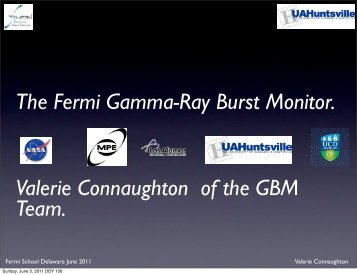 The Fermi Gamma-Ray Burst Monitor. Valerie ... - Fermi - NASA