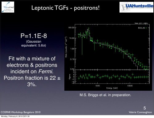 Fermi GBM Science. Valerie Connaughton of the ... - Fermi - NASA