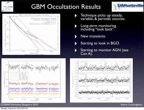 Fermi GBM Science. Valerie Connaughton of the ... - Fermi - NASA