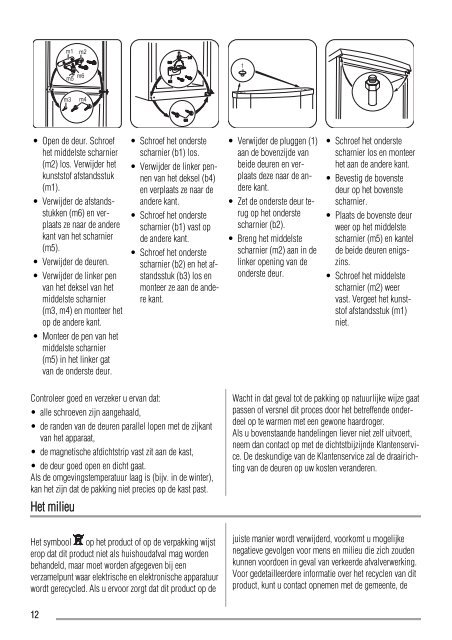 Zanussi ZRB 934 XL Fridge Freezer Operating Instructions User ...