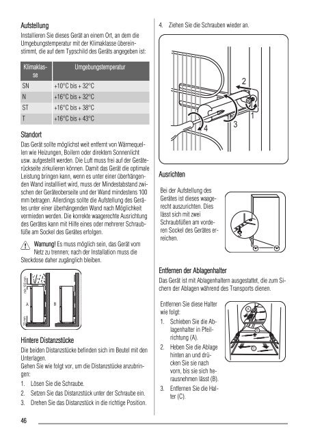 Zanussi ZRB 934 XL Fridge Freezer Operating Instructions User ...