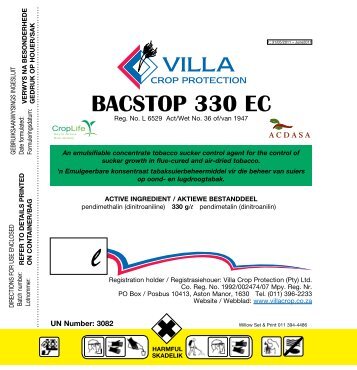 Bacstop 330 EC A_Villa - Villa Crop Protection