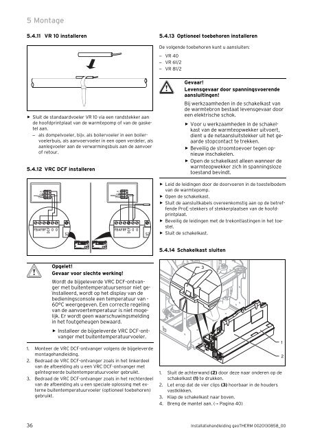 Installatiehandleiding Vaillant 3 kW geoTHERM ... - NBD-online