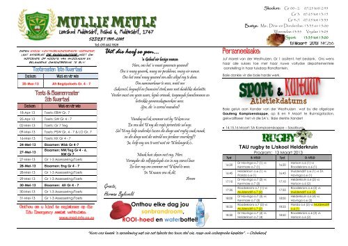 Mullie Meule 13 Maart 2013 - Laerskool Muldersdrif