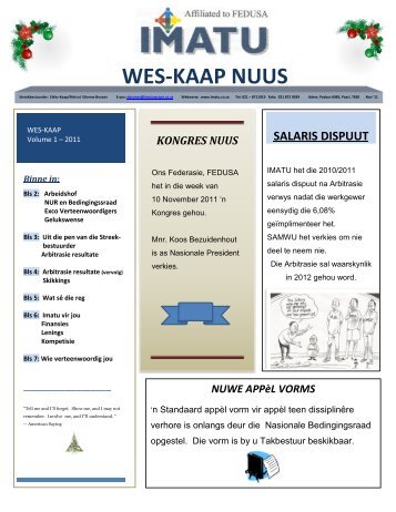 WES-KAAP NUUS - imatu