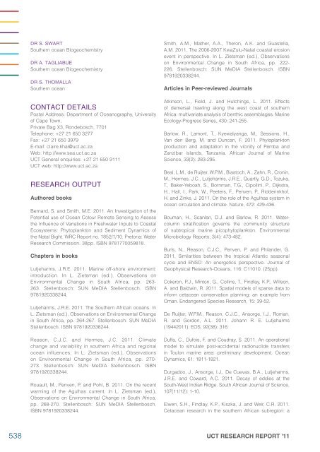 full report - UCT - Research Report 2011
