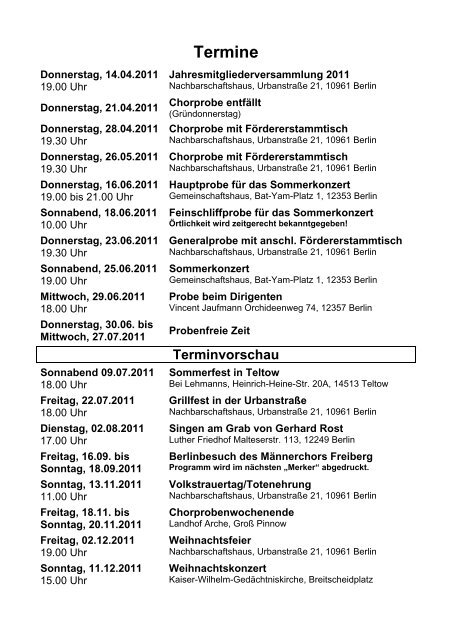 Vor 25 Jahren... - Berliner Liedertafel