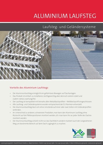 Aluminium lAufsteg - access group gmbh