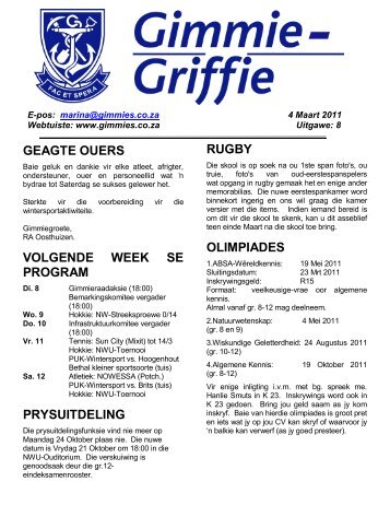 geagte ouers volgende week se program prysuitdeling rugby ...