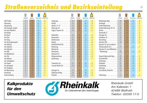 Abfallkalender 2013 - Wülfrath