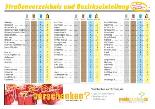 Abfallkalender 2013 - Wülfrath