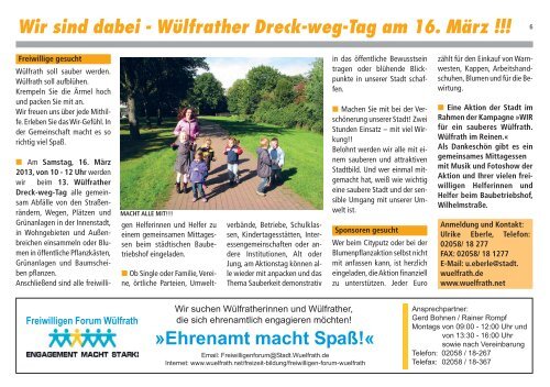 Abfallkalender 2013 - Wülfrath