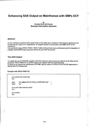 Enhancing SAS Output on Mainframes with IBM's ... - sasCommunity