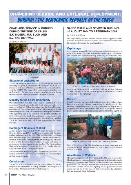 mp24957 Chaplain Mag Summer 2005 new.p65 - Chaplains service
