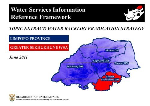 Water Services Information Reference Framework - DWA Home Page