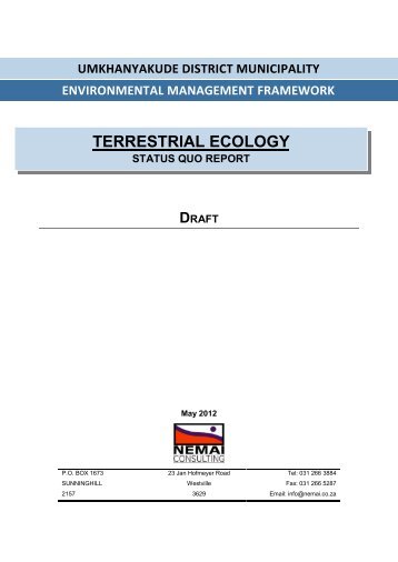 UTDM EMF - dSQ Report - Terrestrial Ecology - nemai