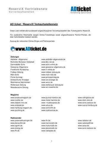 ReserviX Vertriebsnetz - MGV »Eintracht 1863« Panrod eV