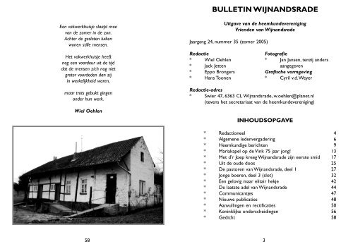 BULLETIN WIJNANDSRADE - Vrienden van Wijnandsrade