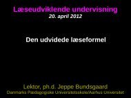 Læseudviklende undervisning - Jeppe Bundsgaard - bundsgaard.net