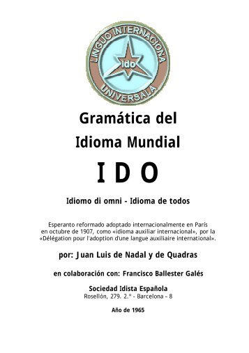 Gramática del Idioma Mundial - Ido-librerio dil ULI