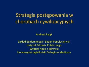 Strategia postępowania w chorobach cywilizacyjnych