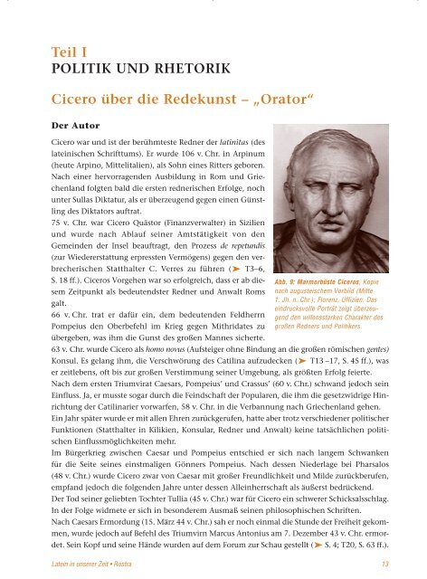 Teil I Politik Und Rhetorik Cicero Uber Die Redekunst Arthur