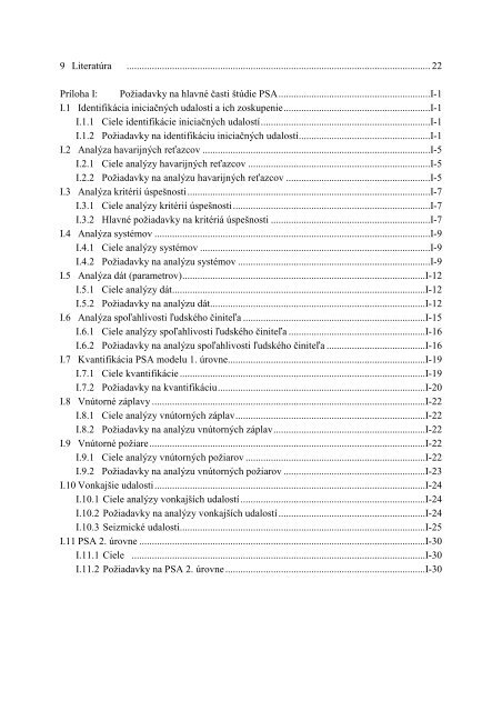 BNS I.4.2-2006 Poziadavky na studii PSA - Nuclear Regulatory ...