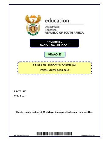 NASIONALE SENIOR SERTIFIKAAT GRAAD 12 - Curriculum